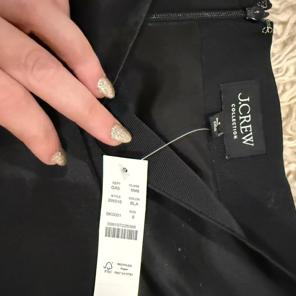 J.Crew Collection Elegant Black Feathered Skirt NWTs - Picture 3 of 4